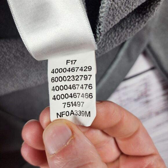 The North Face Knit Stitch Hoodie Womens Large Gray Pullover Snap Funnel Neck - Picture 6 of 10